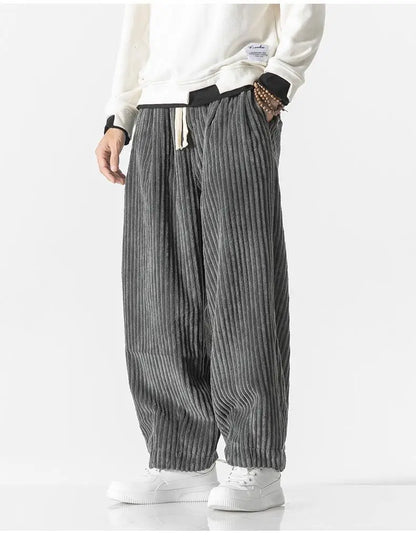Heren Joggingbroek Ribgebreid Relaxed Fit Elastisch