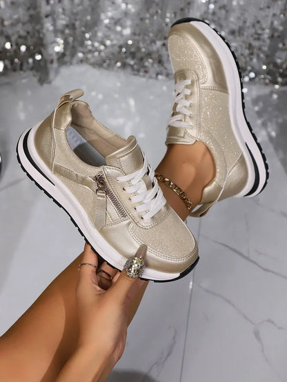 Vrouwen Orthopedische Sneakers Comfortabel Met Rits En Veters