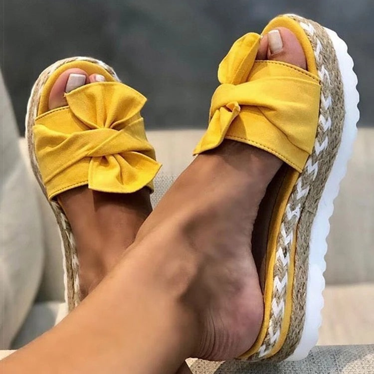 Vrouwensandalen met Strik Zomer Collectie