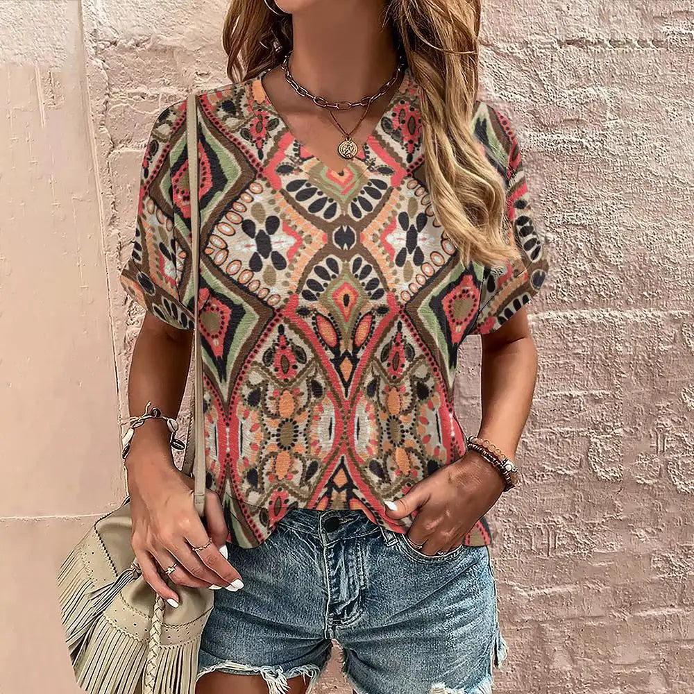 Vrouwen Overhemd Korte Mouw Zomerjurk Casual Look - StudioMarella