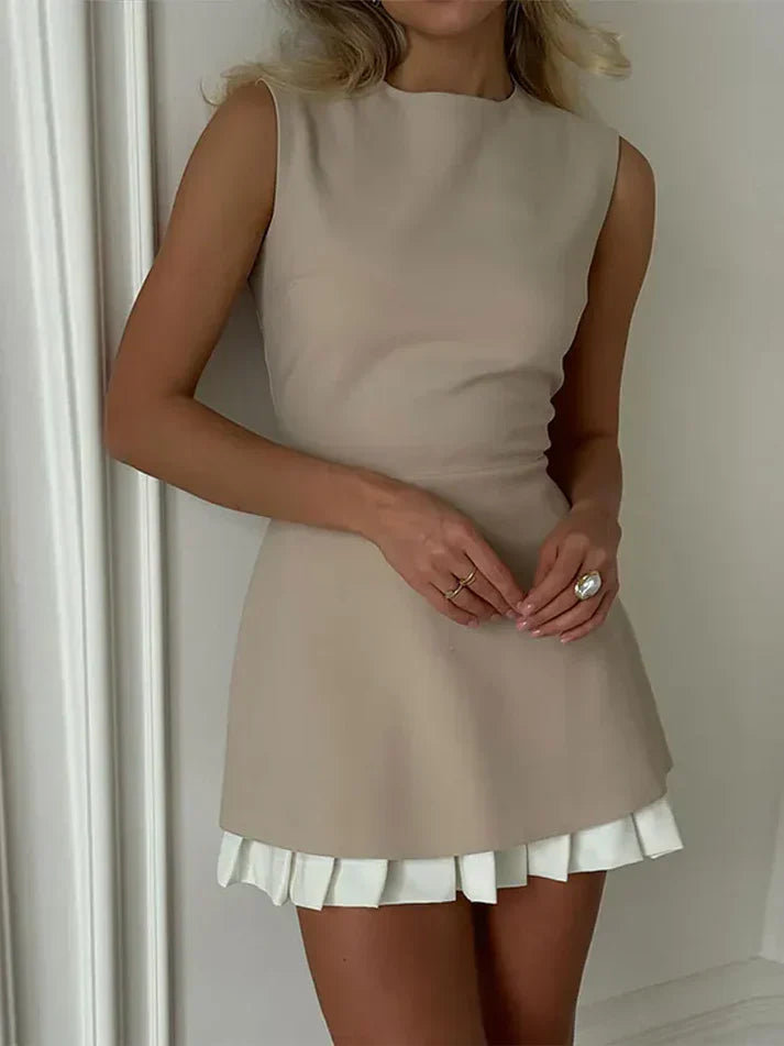 Korte Plooirok Voor Vrouw Elegante Zomerjurk
