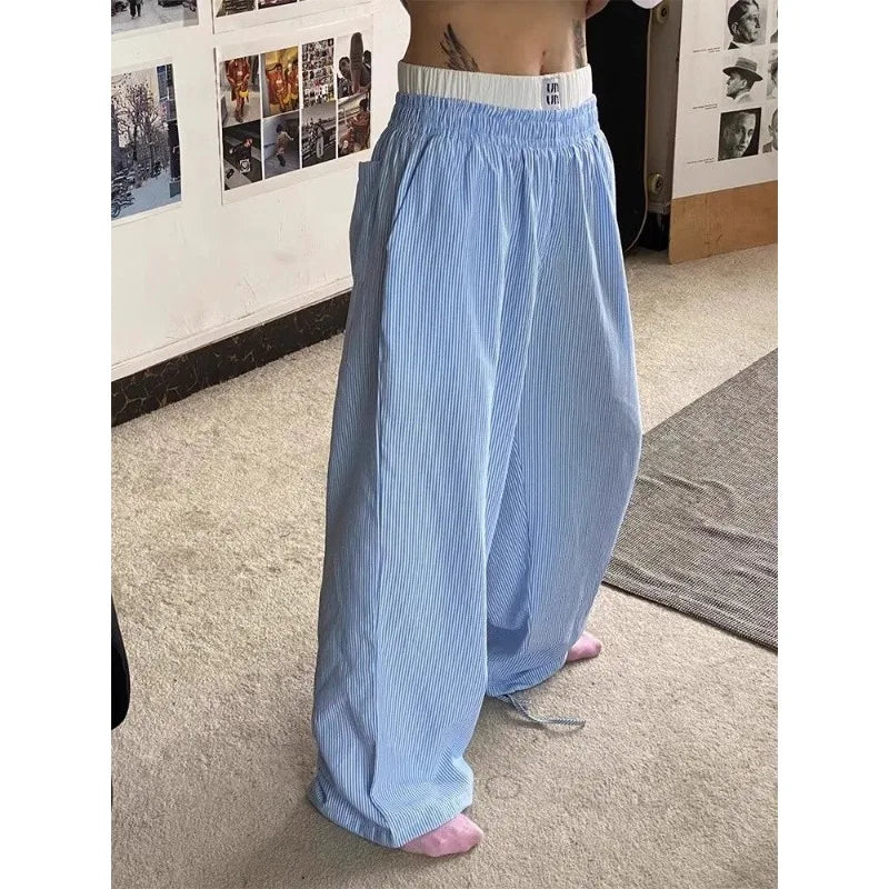 Blauwe Gestreepte Broek voor Mannen Riviera Stijl - StudioMarella