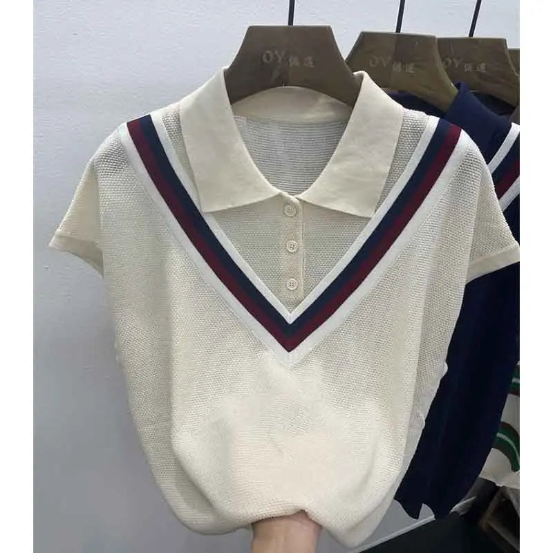 Zomer Polo Shirt HorizonElegance Lichte Kleur