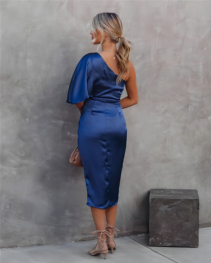Zomerjurk Off-Shoulder voor Bruiloftsgasten Vrouw