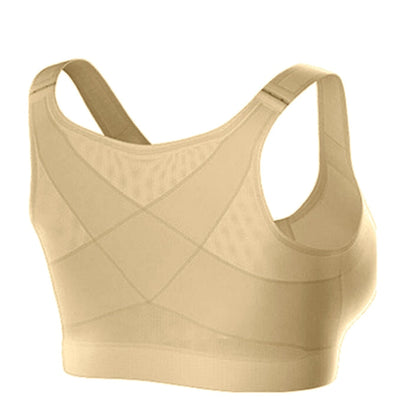 Houdingscorrigerende Comfortbeha met Voorsluit Zwart Beige Wit