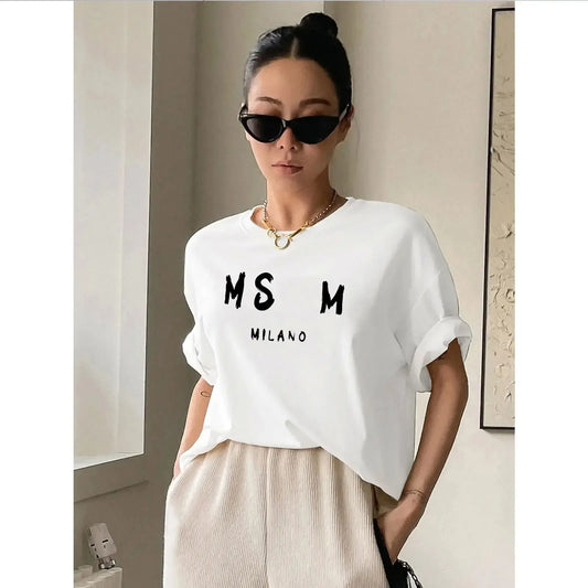 Elegante T-shirt voor Vrouw Met Strik Detail - StudioMarella
