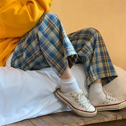 Geruite Broek Comfortabele Zomerstijl