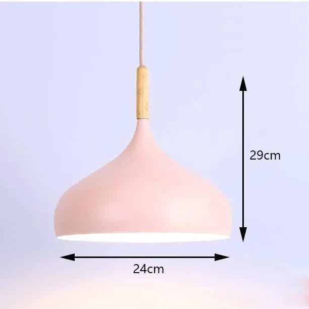 Aluminium hanglamp met E27 fitting in 8 moderne kleuren