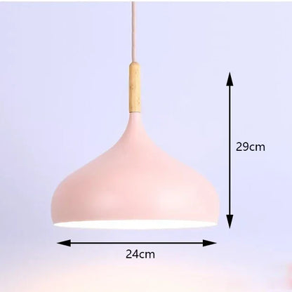 Aluminium hanglamp met E27 fitting in 8 moderne kleuren