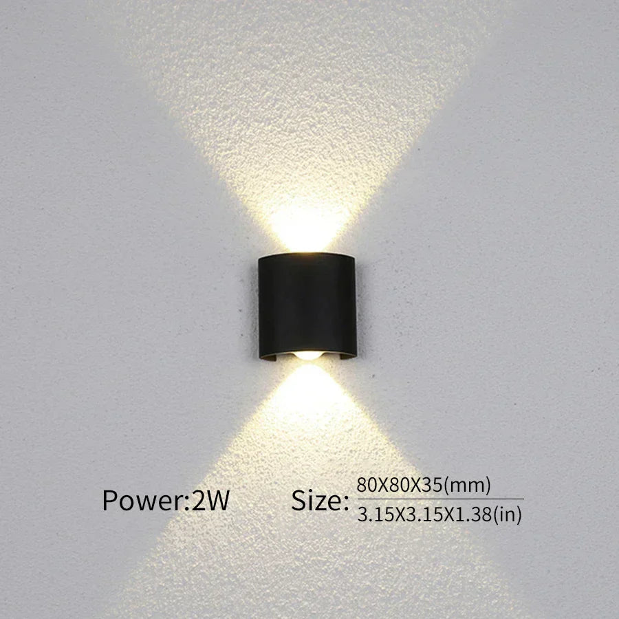 Minimalistische LED-wandlamp voor binnen of buiten - Aluminium - Zwart of Wit - 2W tot 10W