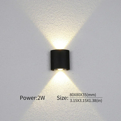Minimalistische LED-wandlamp voor binnen of buiten - Aluminium - Zwart of Wit - 2W tot 10W