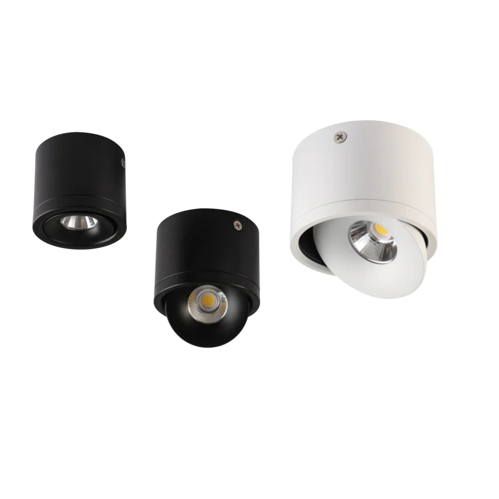 Opbouw Plafondspot LED Dimbaar Draaibaar Aluminium Wit Zwart Woonkamer Keuken Kantoor