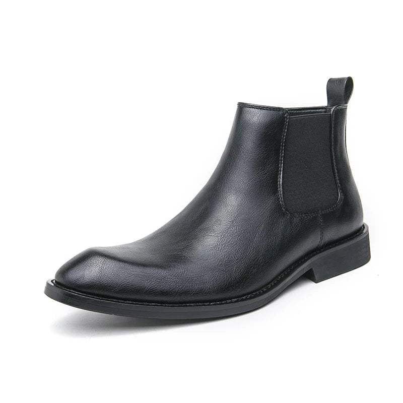 Heren Chelsea Boots Zwart Leer Elegant Design - StudioMarella