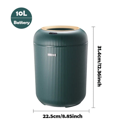 Prullenbak Sensor Automatisch 10L Wit Groen Zwart Houten Poten Woonkamer Badkamer 0,3s Infrarood Deksel Slimme Vuilnisbak Keuken