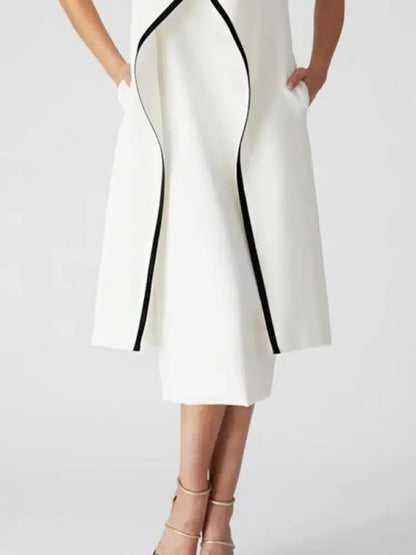 Zomerjurk Lemongor Midi Rok Vrouwenjurk