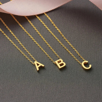 Minimalistische Initiaal Ketting met Letter Hanger RVS Verstelbaar Goud Zilver Dames Sieraad Elegante Ketting