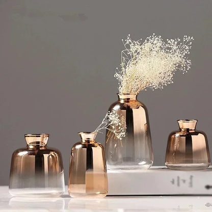 Glazen Decoratievaas met Kleurverloop voor Verse Bloemen en Droogbloemen