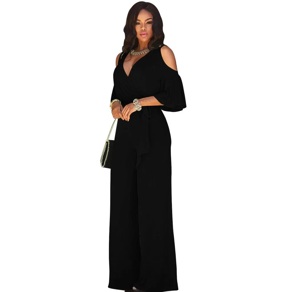 Wijde Broek met Riem Comfortabele Luxe Stof