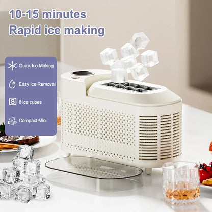 IJsmachine Compact Automatisch ABS Aluminium 120W Draagbaar Thuis Kantoor Camping Ijsblokjes Maker Mini Desktop Snel IJsblokjesmachine