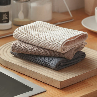 Handdoeken Set 6 Stuks Katoen Honingraat Neutrale Kleuren Keuken Badkamer Theedoeken Absorberend Droogdoek Set