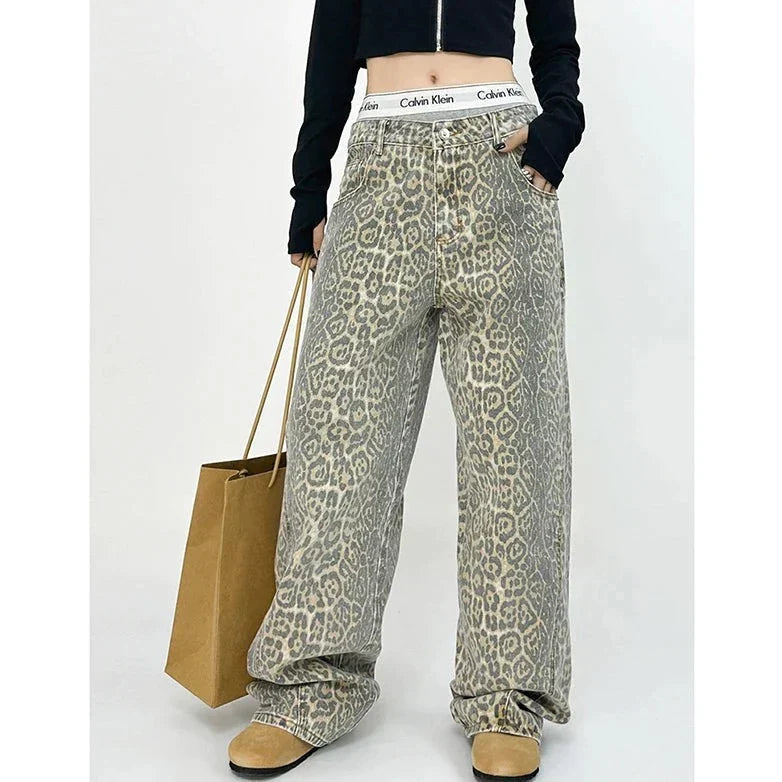 Damesrok Luipaard Print Retro Stijl Rok - StudioMarella