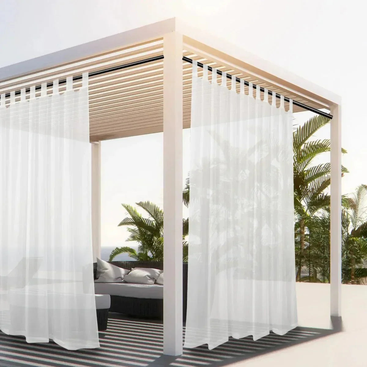 Waterafstotend Terrasgordijn – Lichtdoorlatende Privacybescherming voor Balkon & Pergola