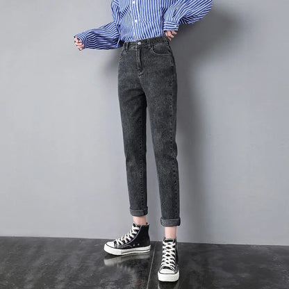 Vintage Wijde Jeans Dames Modieuze Stijl