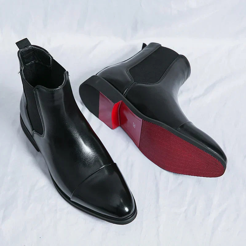 Heren Chelsea Boots Rode Zool – Stijlvolle Laarzen voor Mannen