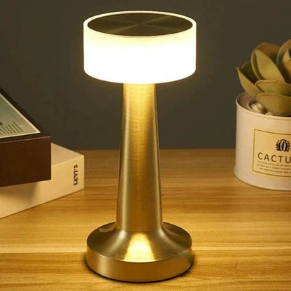 Draadloze Tafellamp Chroom Afwerking Industrieel Design 22cm Dimbaar Touch Bediening USB Oplaadbaar
