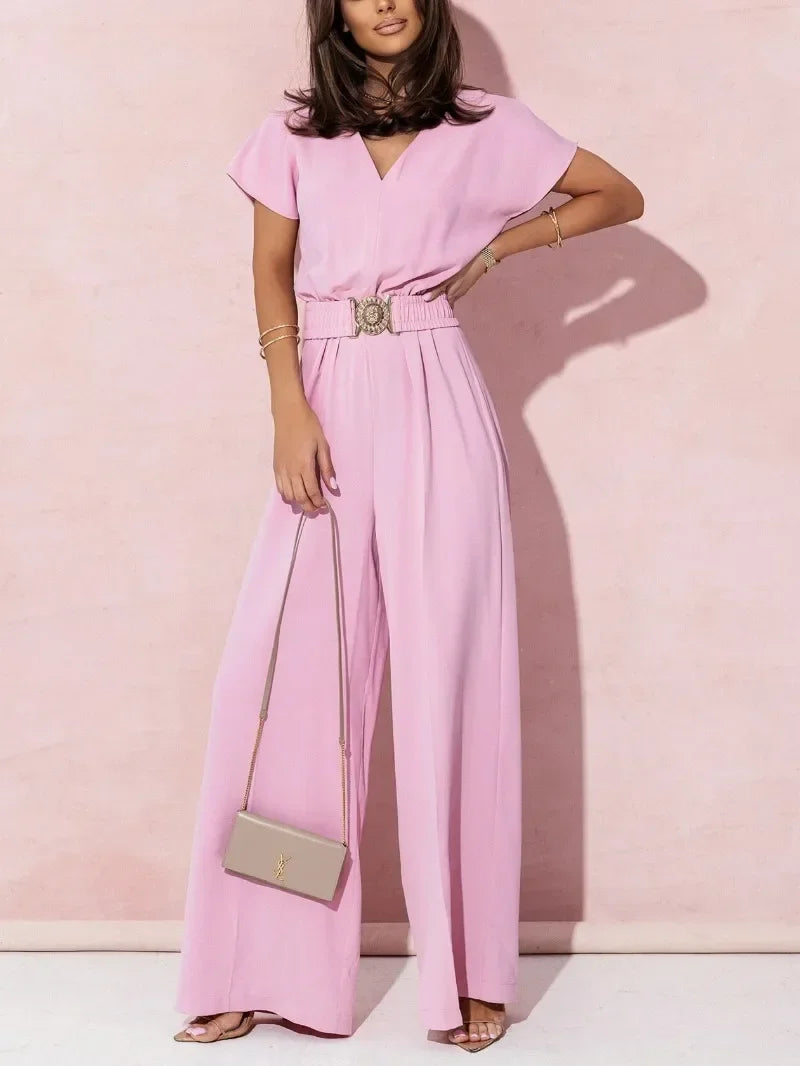 V-hals Jumpsuit Zomerjurk voor Vrouw