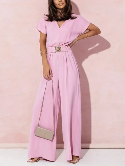 V-hals Jumpsuit Zomerjurk voor Vrouw