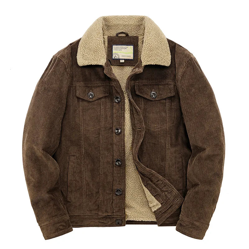 Heren Winterjas Warm Gevoerd Waterdicht Sherpa Stijl