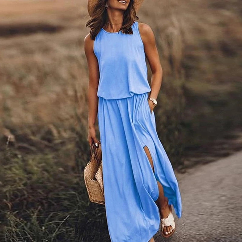 Zomerjurk Lange Jurk Vrouwelijk Elegante Stijl
