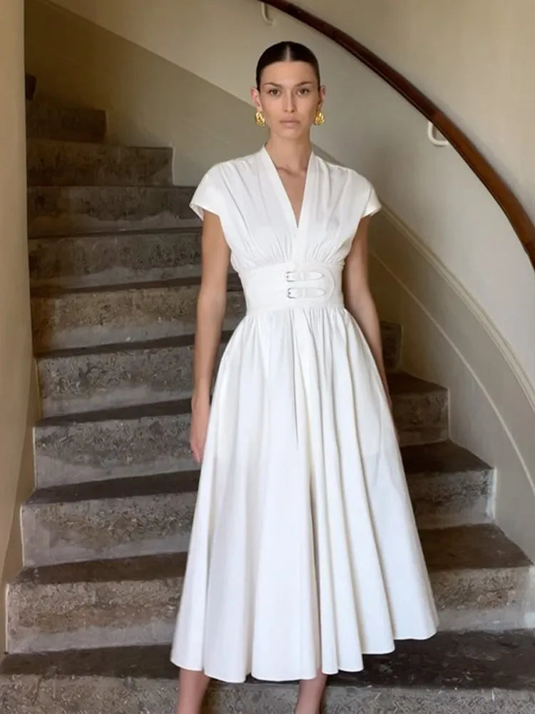 Witte Partyjurk Elegant Kort jurkje Feestjurk - StudioMarella