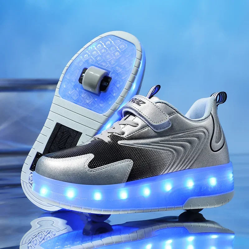 LED Rolschaatsen voor Kinderen met Verlichting en Verstelbare Wielen