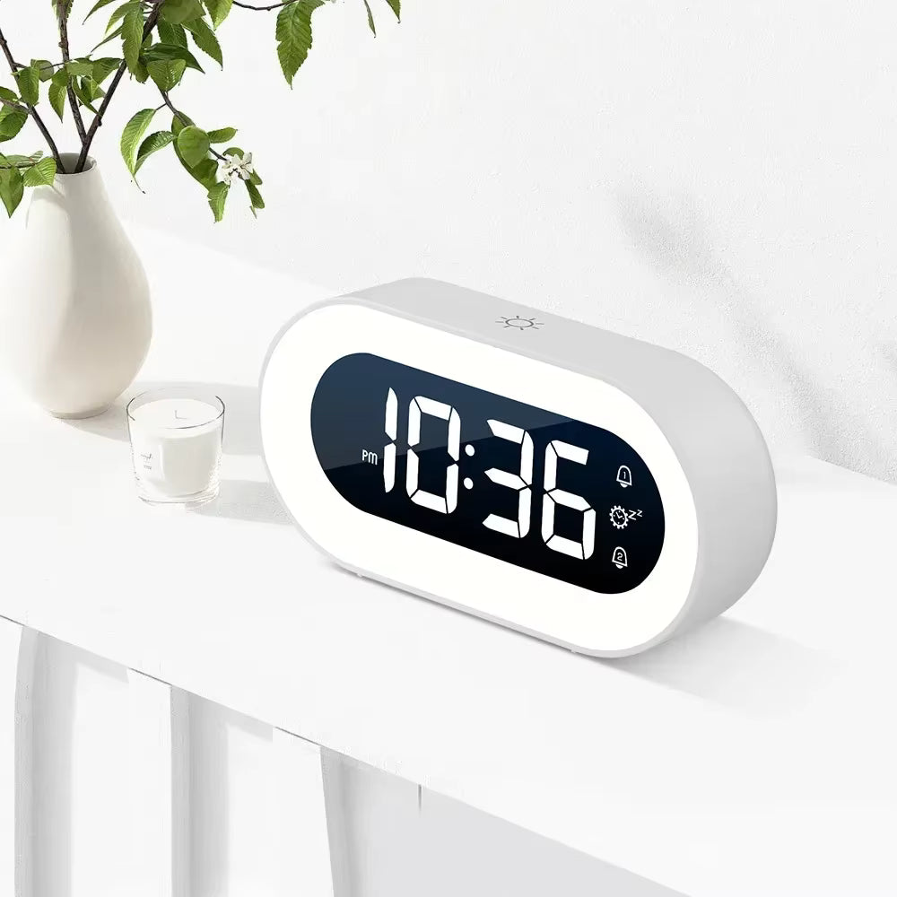 Digitale Wekker met Lichtsimulatie en Natuurgeluiden Oplaadbaar Dawn Alarm