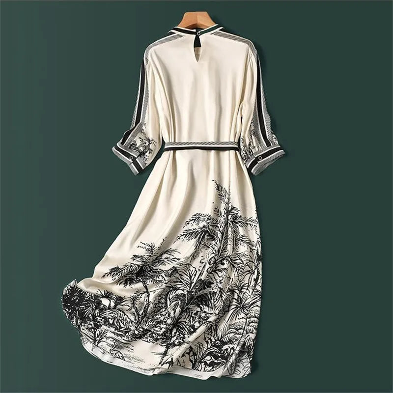 Elegante Midi Jurk voor Vrouw Zwart
