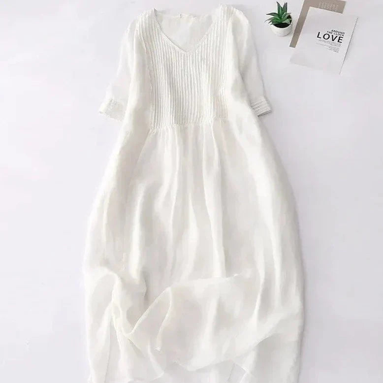 Zomerjurk Vrouw Geplooide Jurk Zomer Collectie