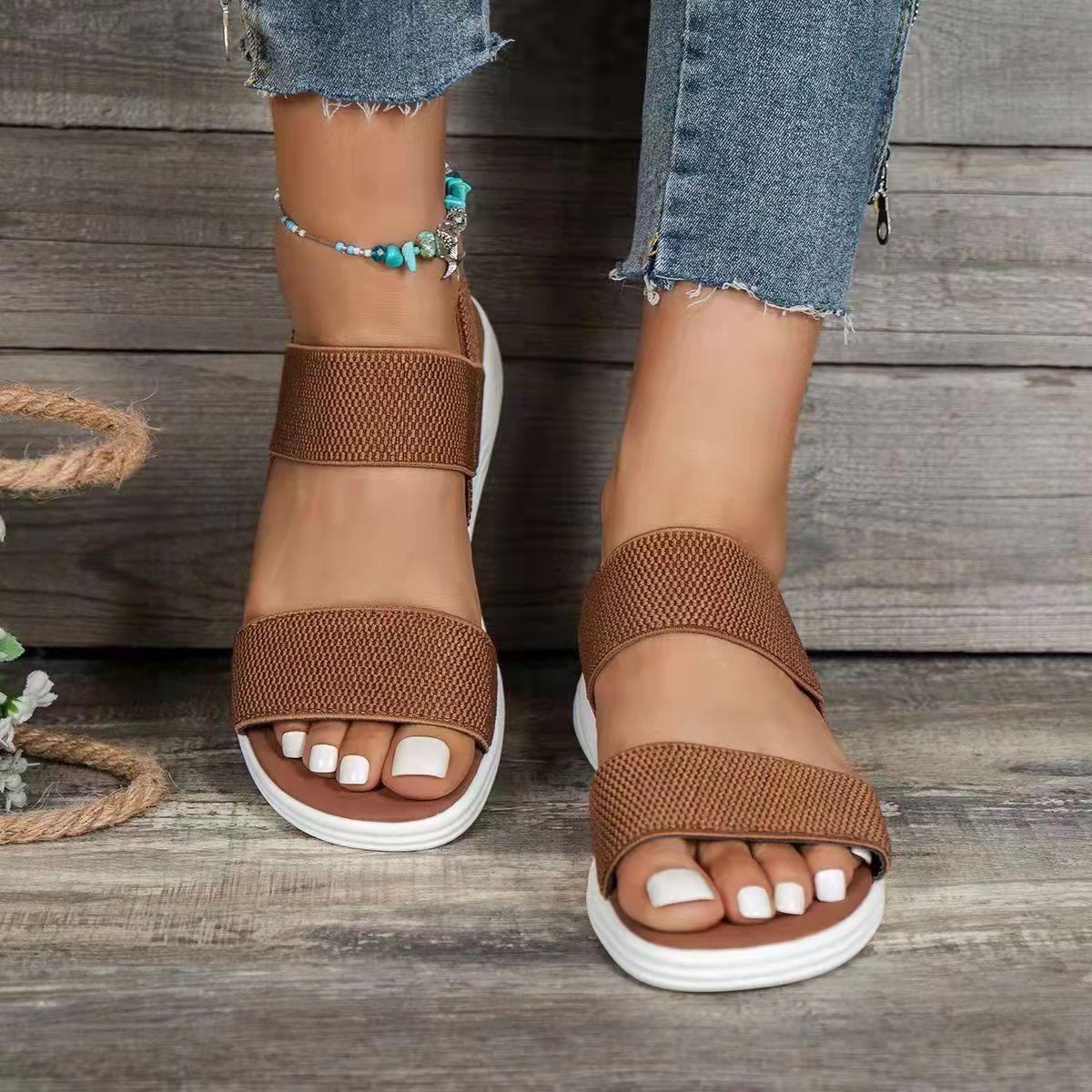 Comfortabele dames sandalen met orthopedische zool voor zomer