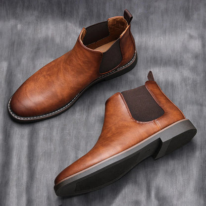 Zwarte Chelsea Boots voor Heren van Leer