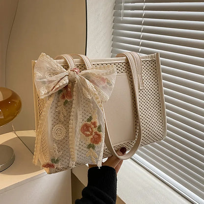 Gevlochten Handtas Zomer Vakantie Chic Mode