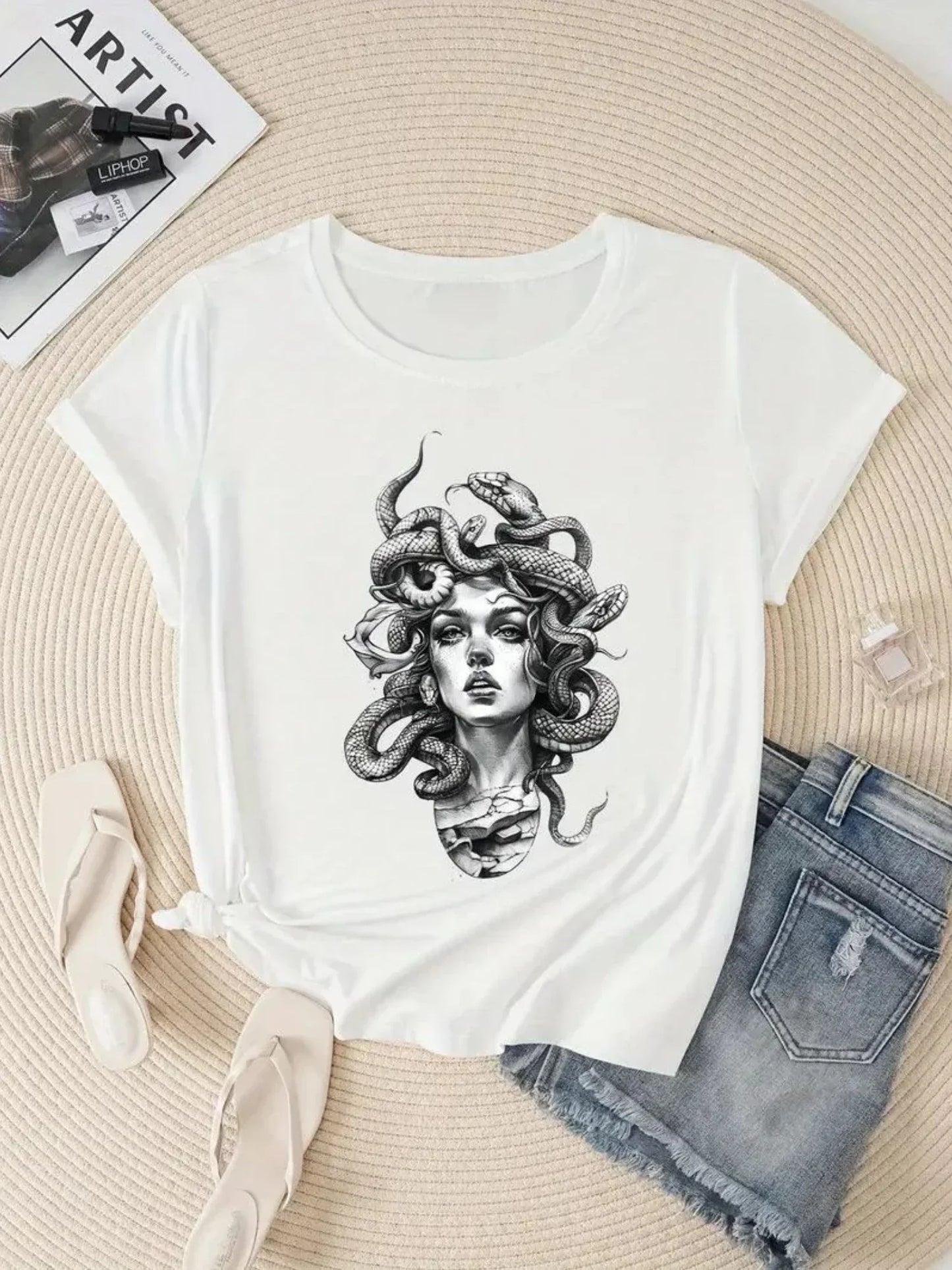Merel T-shirt Katoen Harajuku Stijl
