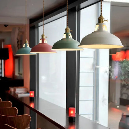 Aluminium hanglamp met E27 fitting in 8 moderne kleuren