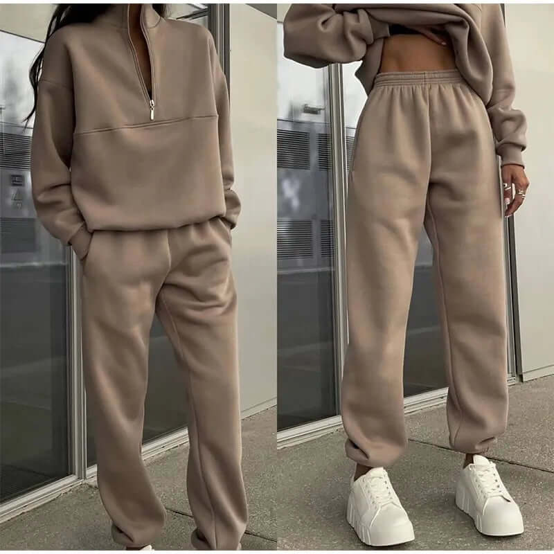 Dames Gebreide Set - Casual Trui en Broek Zacht en Warm - StudioMarella