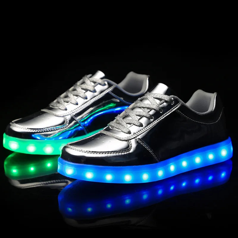 LED Kinderschoenen Sneakers Synthetisch Rubber Roze Met Licht Speelgoed Schoenen Klittenband Verlichting Kinderen