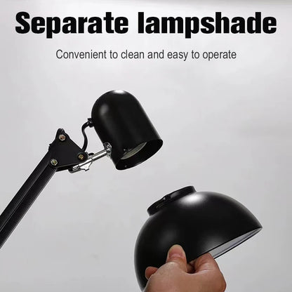 Vloerlamp Verstelbaar Met RGB Lamp Dimbaar Leeslamp Zwart Met Zwenkarm E27