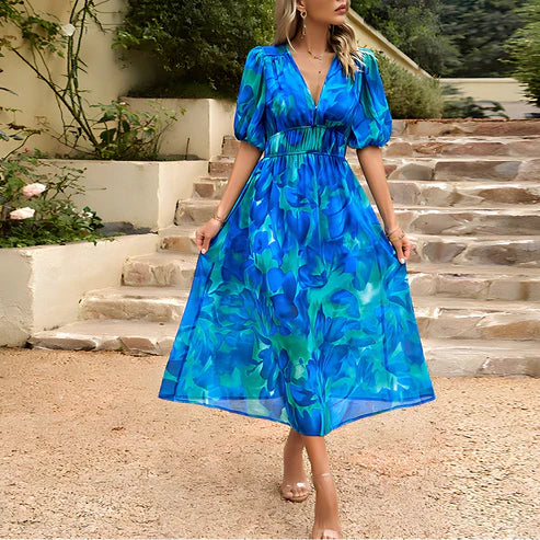 Zomerjurk Bloemenprint Elegant en Luchtig - StudioMarella