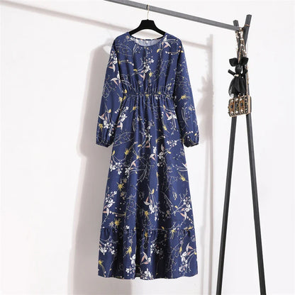 Elegante Zomerjurk Bloemenprint Lange Jurk voor Vrouw