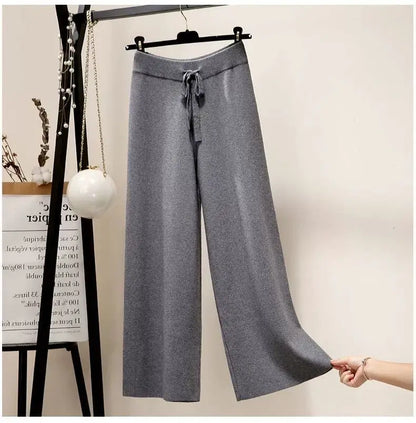 Dames Oversized Broek Zwart Gebreide Jogbroek