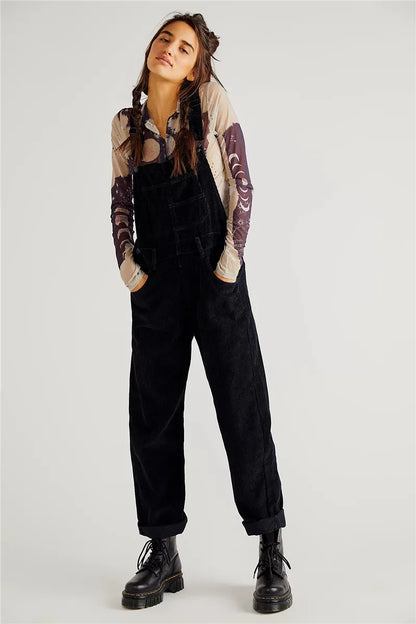 Dames Overall Corduroy Retro Stijl